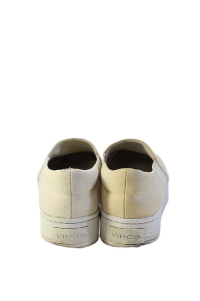 Vince Womens Textured Closed Toe Slip On Platform Casual Shoes Nude Size 7