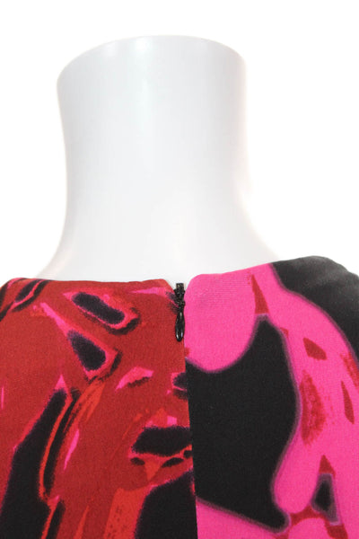Taylor Women's Short Sleeves Wrap Tie Belt Mini Dress Abstract Print Size 2