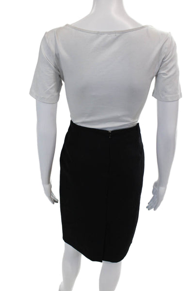 Genny Women's Hook Closure Lined A-Line Mini Work Wear Skirt Black Size M