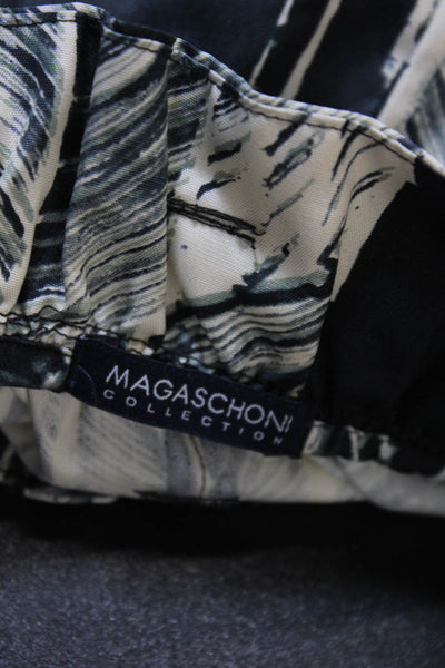 Magaschoni Collection Women's Paper Bag Waist Unlined Mini Skirt Black  Size S