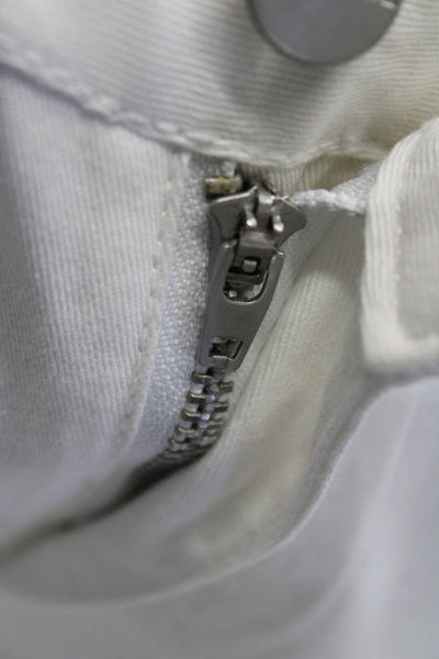Superdown Womens High Rise Straight Leg Cargo Pants White Cotton Size Medium