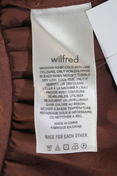 Wilfred Womens V Neck Cropped Tank Top Brass Brown Size Extra Extra Small