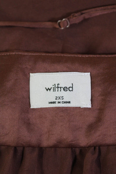 Wilfred Womens V Neck Cropped Tank Top Brass Brown Size Extra Extra Small