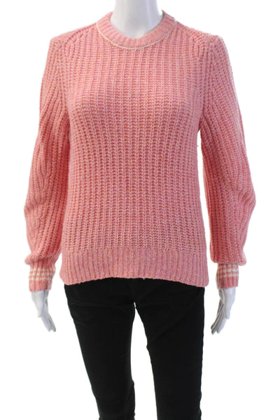 Rag & Bone Womens Long Sleeves Crew Neck Sweater Pink Wool Size Extra Small