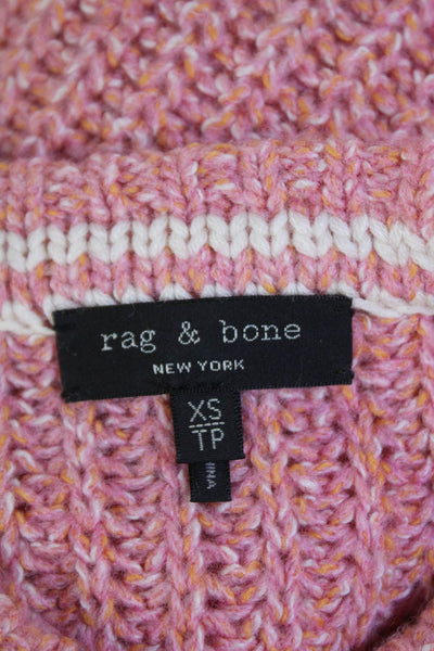 Rag & Bone Womens Long Sleeves Crew Neck Sweater Pink Wool Size Extra Small