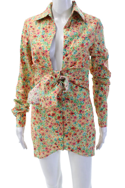 Lovers + Friends Womens Floral Print Dress Multi Colored Size Extra Extra Small
