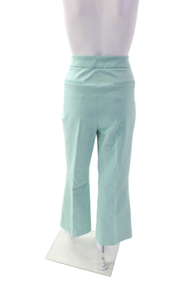 J Crew Womens Cotton Pocketed Flat Front Wide Leg Pants Light Blue Size 12