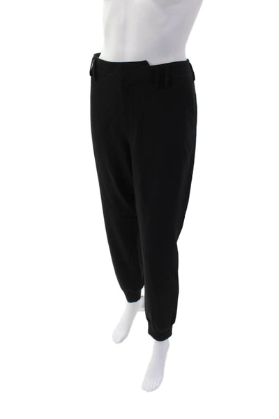 Vince Womens Cotton Pocketed Flat Front Skinny Leg Pants Solid Black Size 10