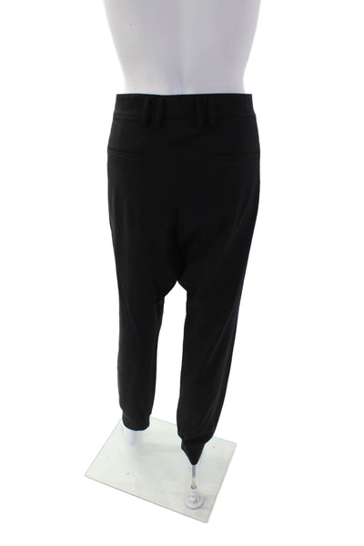 Vince Womens Cotton Pocketed Flat Front Skinny Leg Pants Solid Black Size 10