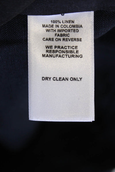 Parentezi Womens Linen Draped Back Zipped Mini A-Line Skort Black Size S