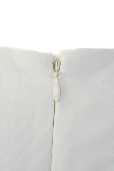 Sundays by Wearesundays Womens Back Zipped Sleeveless Tank Blouse White Size S