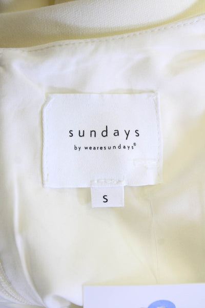 Sundays by Wearesundays Womens Back Zipped Sleeveless Tank Blouse White Size S