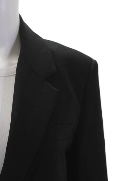 Zara Womens Collared Buttoned Darted Long Sleeve Blazer Jacket Black Size XS
