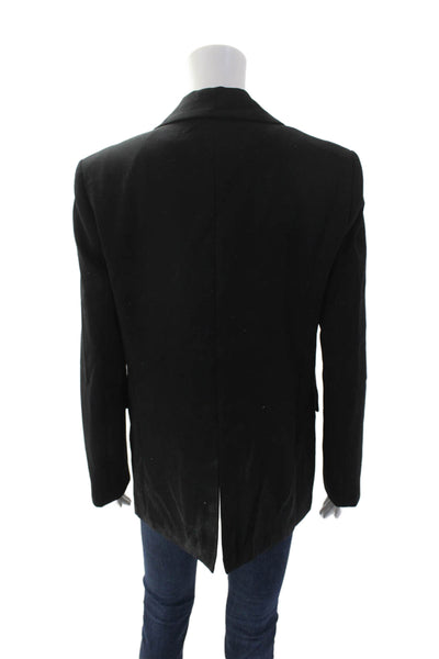 Zara Womens Collared Buttoned Darted Long Sleeve Blazer Jacket Black Size XS