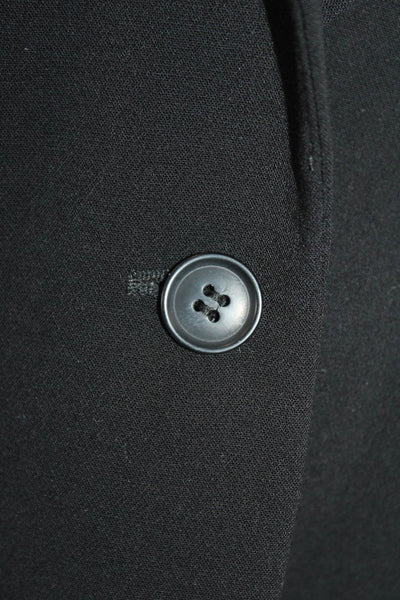 Zara Womens Collared Buttoned Darted Long Sleeve Blazer Jacket Black Size XS