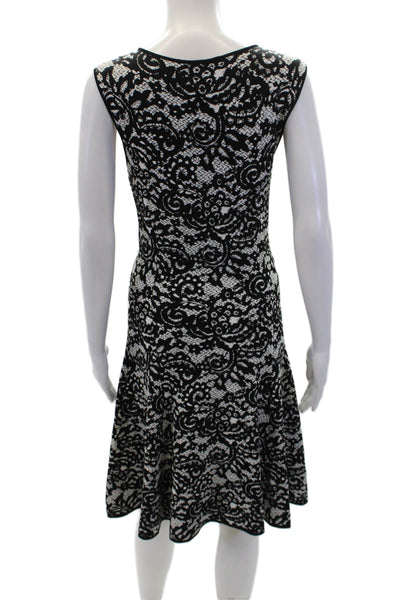 Scoop Womens Wcoop Neck Sleeveless Drop Waist Lace Print Mini Dress Black Size S