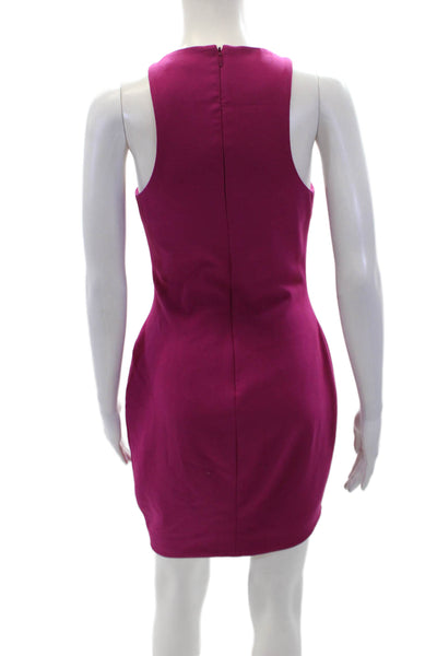 Elizabeth and James High Neck Sleeveless Fitted Mini Dress Pink Size 4
