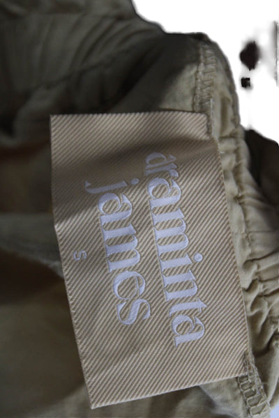 Araminta James Womens Paperbag Waist High Rise Shorts Khaki Beige Size Small