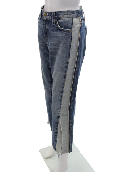 Current/Elliott Womens Re Engineered Straight Jeans Blue Cotton Size 30