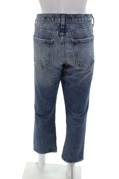 Current/Elliott Womens Re Engineered Straight Jeans Blue Cotton Size 30