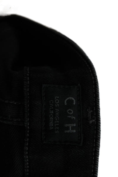 C of H Los Angeles Womens Racer Low Rise Skinny Leg Jeans Black Cotton Size 30