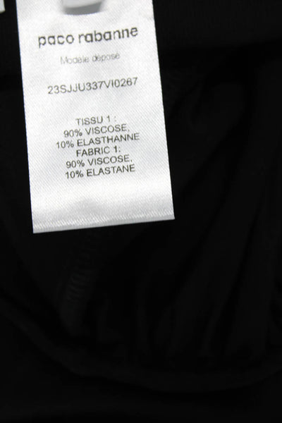 rabanne Womens Crystal Brooch Maxi Skirt - Black Size 36