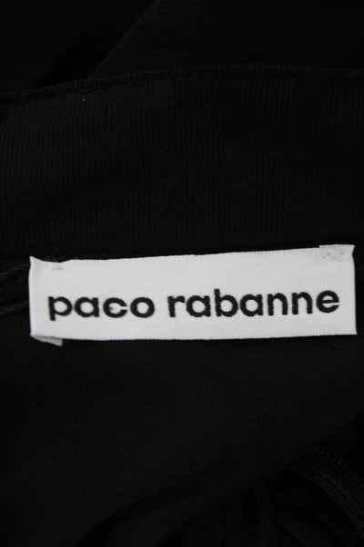 rabanne Womens Crystal Brooch Maxi Skirt - Black Size 36