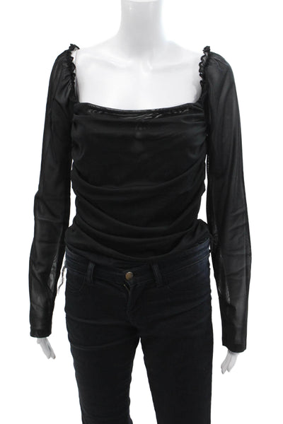 Ambitionist Womens Fancy Thong Bodysuit - Black Size XL