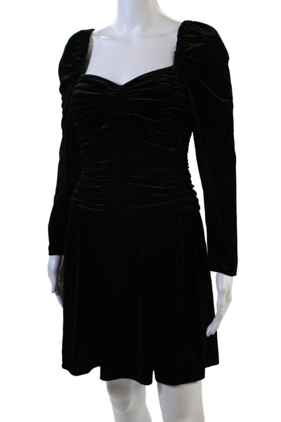 Shoshanna Womens Mari Velvet Dress - Jet Size 2