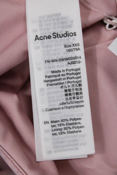 Acne Studios Womens Short Sleeve Swimsuit - Pink Multicolor Size XXS