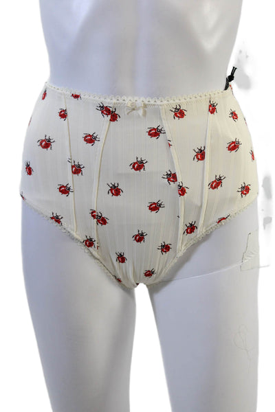 STAUD Womens Brenton Highrise Bikini Bottoms - Ladybugs Size XS
