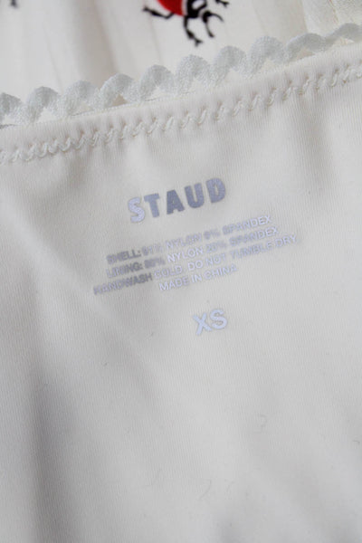 STAUD Womens Brenton Highrise Bikini Bottoms - Ladybugs Size XS