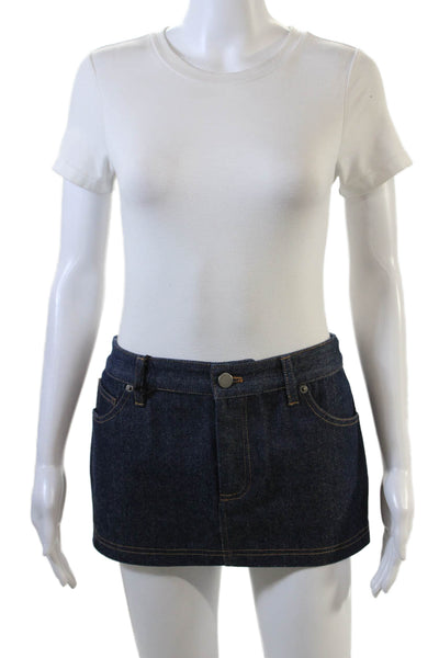 K.ngsley Womens Fill Him Skirt - Indigo Size 26