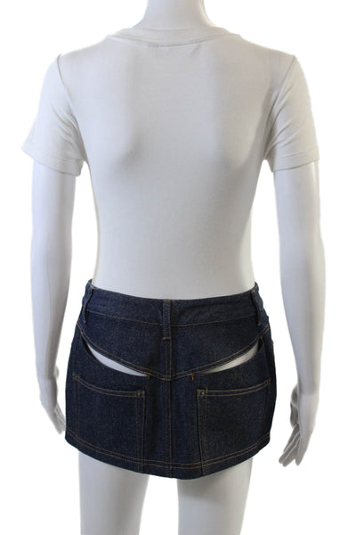 K.ngsley Womens Fill Him Skirt - Indigo Size 26