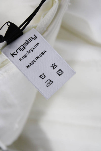 K.ngsley Womens Ayan Trousers - Eggshell Size 28