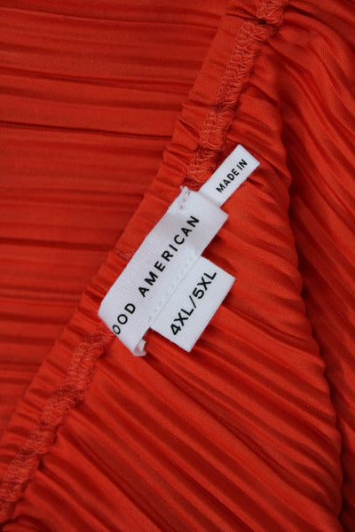 Good American Womens Always Fits Plisse Halter - Roma002 Size 4XL/5XL