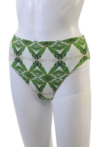 Nomads Womens Current Bikini Bottoms II - Pothos Print + Nephrite Size XS