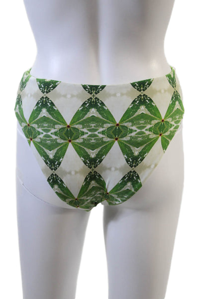 Nomads Womens Current Bikini Bottoms II - Pothos Print + Nephrite Size XS