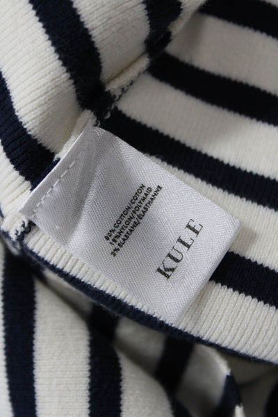 KULE Womens The Dee Skirt - Cream/Navy Size L