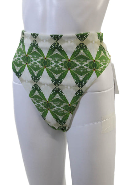 Nomads Womens Current Bikini Bottoms II - Pothos Print + Nephrite Size 4XL