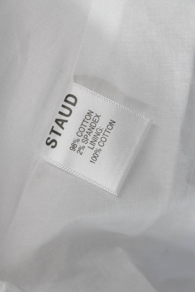 STAUD Womens Mini Elio Dress - White Size 16