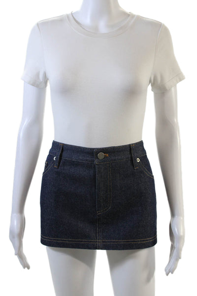 K.ngsley Womens Fill Him Skirt - Indigo Size 28