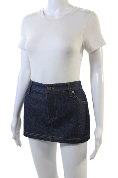 K.ngsley Womens Fill Him Skirt - Indigo Size 28