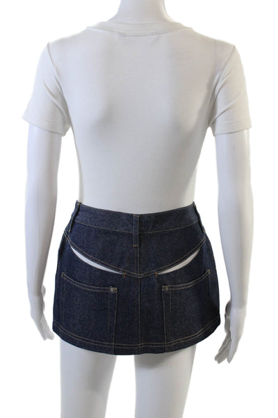 K.ngsley Womens Fill Him Skirt - Indigo Size 28