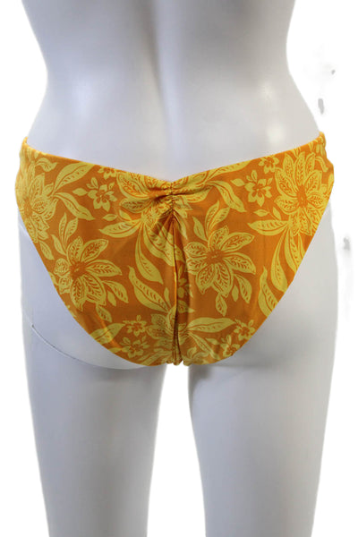 LSPACE Womens Monica Classic Bikini Bottoms - Golden Hour Blooms Size L