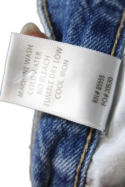One Teaspoon Womens Denim Acid Rollers Wash Kansas Cut Off Shorts Blue Size 22