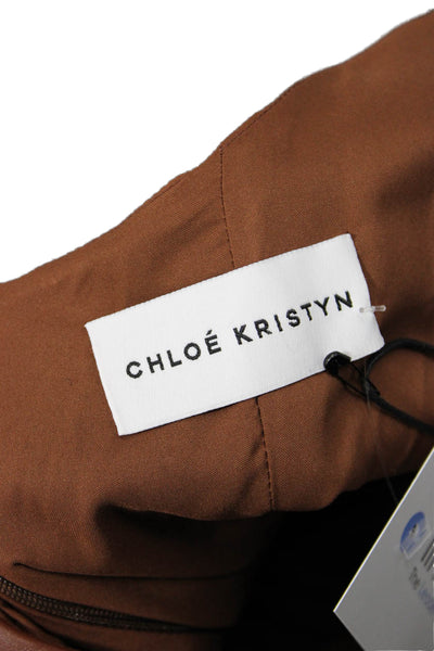 Chloe Kristyn Womens Elle Dress - Dark Brown Size 4