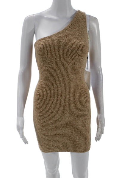 WARDROBE.NYC Womens HB Mini Dress - Beige Size M