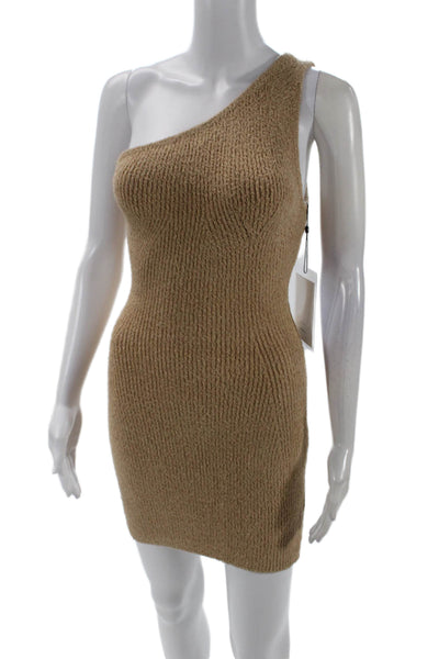 WARDROBE.NYC Womens HB Mini Dress - Beige Size M