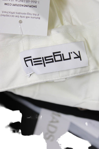 K.ngsley Womens Ayan Trousers - Eggshell Size 36